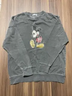 ミッキーマウス プリント スウェット M
