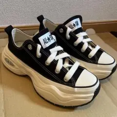 ALL STAR 厚底スニーカー ブラック/ホワイト