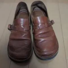 Fracap フラカップ レザースリッポン ストラップ キャメル 43 革靴 