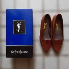Yves Saint Laurent ブラウン ローファーパンプス