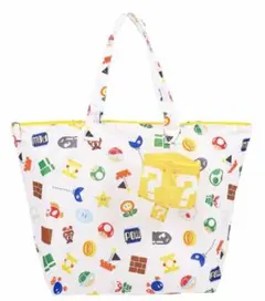 USJ限定★ハテナブロック アイテム総柄 エコバッグ ポーチ付き スーパーマリオ