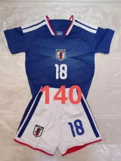 サッカー日本代表 上田綺世 18番 ユニフォーム上下セット140のサムネイル