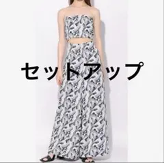 Melt the lady フラワーシャドービスチェ トップス ロングパンツ