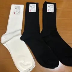ユニクロ 50色 ソックス ホワイト ブラック 3足セット