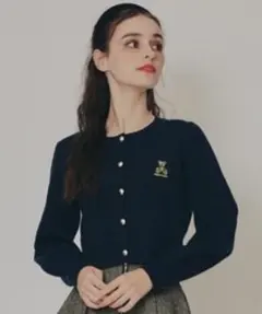 REDYAZEL ミニケーブルニットカーディガン