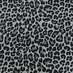 豹柄 コーデュロイ 50x150巾 ポリエステル生地 グレー ヒョウ柄