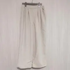 サマンサモスモス ワイドパンツ ストライプ フリー 生成 ポリエステル 休日