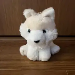 もふっとオオカミ 狼 おおかみ オオカミ ぬいぐるみ 金色 ボールチェーン付き