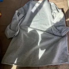 着用2回 SHEINで購入 グレーの裏起毛 膝丈スウェットワンピース