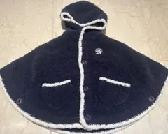 【美品】kashwere カシウエア　ネイビーポンチョベビー12-24month