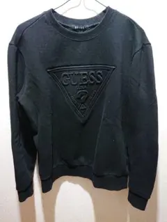 GUESSトレーナー 胸ロゴエンボス加工