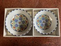 【箱入り未使用】有田焼 中皿　2枚セット 染付 花柄 和食器のサムネイル