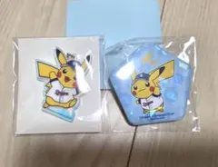 ポケモン 中日ドラゴンズ ピカチュウ アクリルキーホルダー 缶バッジ