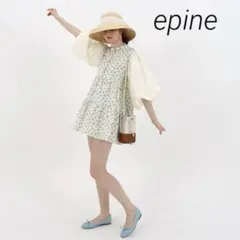 epine　ブラウス　チュニック　ワンピース　花柄ボリュームスリーブティアードのサムネイル