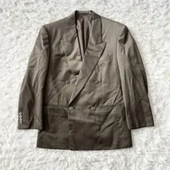 クリスチャンディオール　テーラードジャケット　ダブル　カーキ　CDロゴボタン