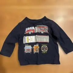 baby GAP 消防車デザイン長袖Tシャツ 6-12ヶ月
