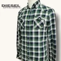 DIESEL ディーゼル ウエスタンシャツ チェック グリーンのサムネイル