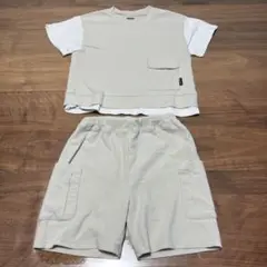 petit main 100cm Tシャツとショートパンツセット