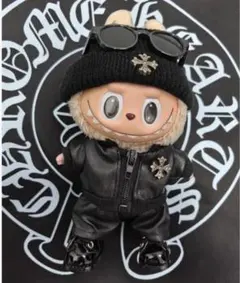 labubu洋服 ラブブぬいぐるみ着17cm オーバーオール着せ替え服5点セット