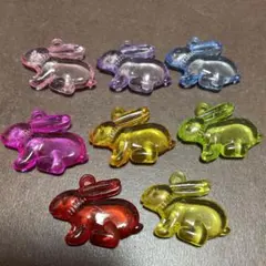 うさぎのアクリルチャーム　20個