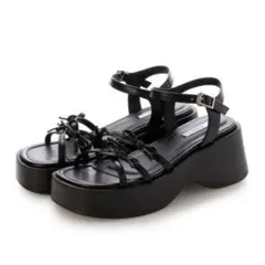 EVOL 軽量 リボン厚底サンダル IY5619