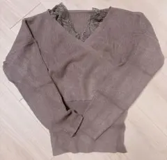 GRL 2wayオフショル ニット/ブラウン(茶)