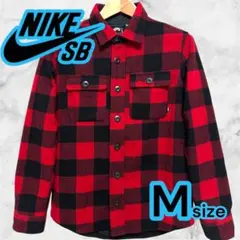 極美品 NikeSB ナイキエスビー ネルシャツM チェック柄 レッド 黒 厚手
