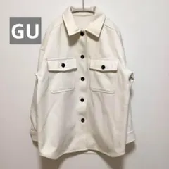 【GU】ジーユー/オーバーサイズジャケット/オフホワイト レディースM