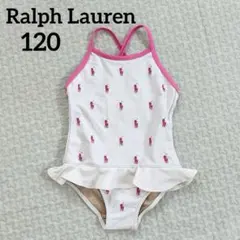 Ralph Lauren ラルフローレン キッズ 水着 女の子 ロゴ刺繍 ピンク