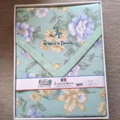 綿毛布Je vais à Paris 花柄ブランケット 140×200cm