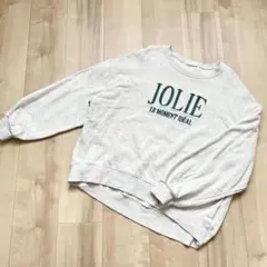ナイスクラップJOLIE 刺繍ロゴスウェット オートミール コットンフリーサイズのサムネイル