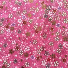 和柄 桜 綿生地 ピンク 金色箔 はぎれ