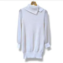 snidel スナイデル ニット ワンピース ミニ シースルー ベージュ