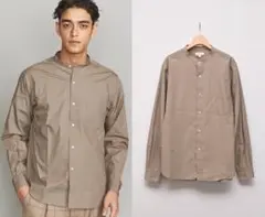 B&Y UNITED ARROWS ブロード バンドカラー シャツ XL 長袖
