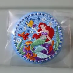 ディズニー 刺繍缶バッジ2 アリエル リトル・マーメイド