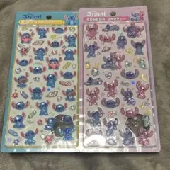【正規品】ディズニー ボンボンドロップシール　スティッチ　2種セット