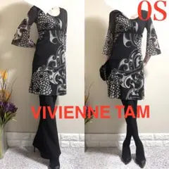 ヴィヴィアンタム　VIVIENNE TAM フレアスリーブ　ワンピース 黒　0