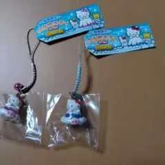 136】ご当地キティ ファスナーマスコット 新潟限定（まいたけ） 2点 難