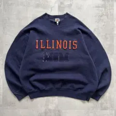 90s USA製　フルーツ・オブ・ザ・ルーム　ヘビーウェイト　スウェット　紺色