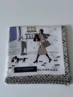 バーバリー　女性×犬　ハンカチ