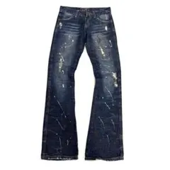 【archive】grunge flare paint pants y2k
