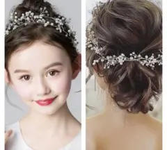 【キッズヘアアクセサリー】♦️シルバー1本 発表会　お誕生日　お祝い　結婚式