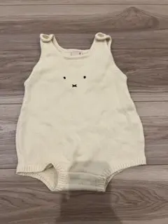 3点まとめ！petit main ニットロンパース クリーム色　ミッフィー　80