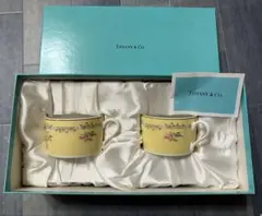 N3469 Tiffany & Co. 花柄ティーカップ 2個セット