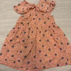 キッズ ノースリーブ ワンピース 花柄 ピンク 110cmのサムネイル