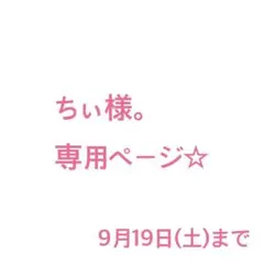 ちぃ様。専用ページ☆