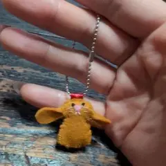 超ミニミニ！フィンガーサイズフェルト製ぬいぐるみキーホルダー【ドワーフ】