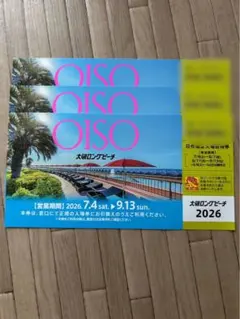 大磯ロングビーチ2026 招待券3枚 50%割引券2枚セットのサムネイル