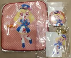 アイカツ！ 東京駅店限定 星宮いちご ミニタオル,缶バッジ,アクリルキーホルダー