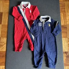Ralph Lauren ロンパース 赤・紺 2点セット